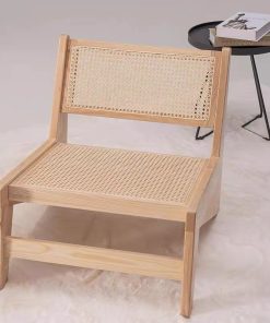 Ghế thư giãn Kangaroo gỗ phối mây phong cách Retro