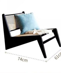 Ghế thư giãn Kangaroo gỗ phối mây phong cách Retro