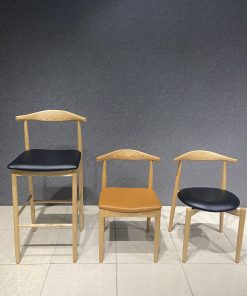 Ghế ăn, ghế cafe Elbow đệm vuông phong cách hiện đại