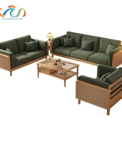Sofa gỗ phối mây VS38 Helena