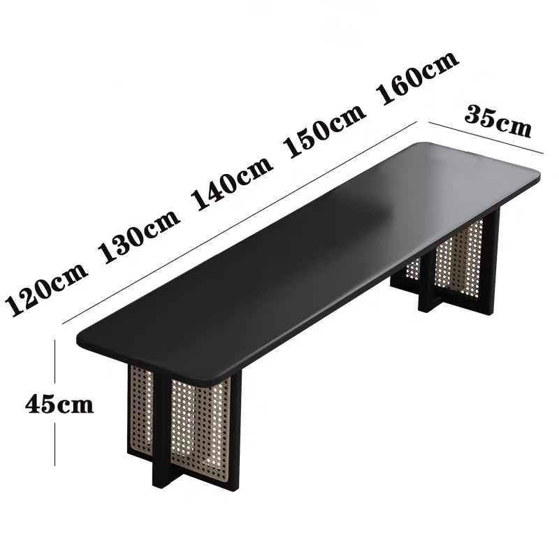Ghế băng, ghế ăn, ghế cafe VGB06 gỗ phối mây