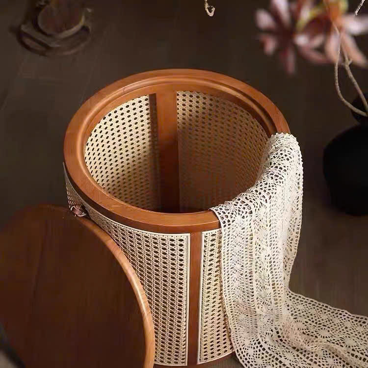 Giỏ, Bàn trà, Đôn gỗ phối mây VGD01