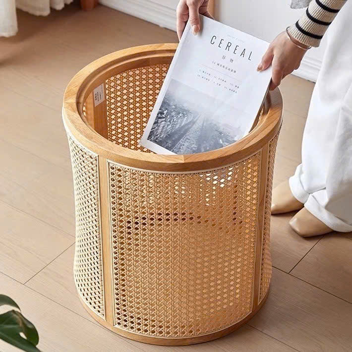 Giỏ, Bàn trà, Đôn gỗ phối mây VGD01