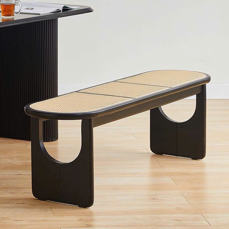 Ghế băng, ghế ăn, ghế cafe VGB02 gỗ phối mây