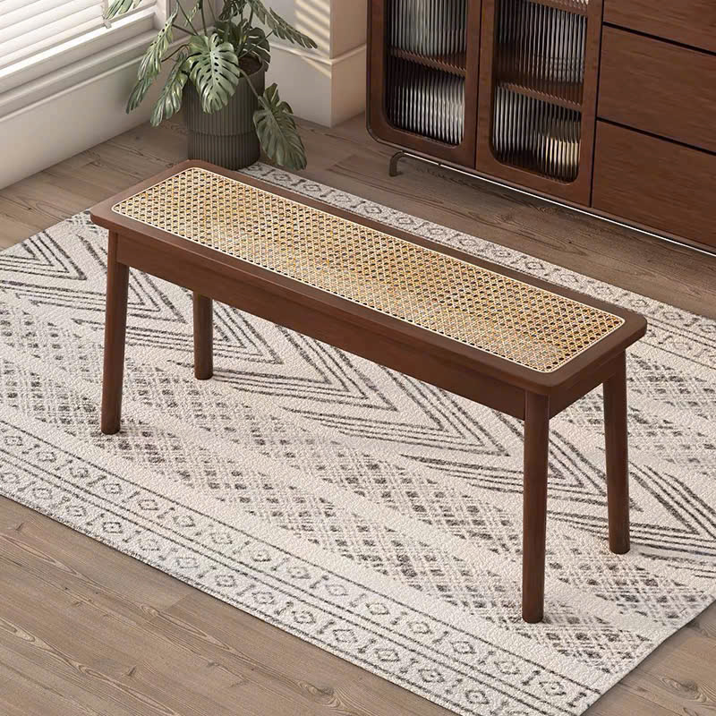 Ghế băng, ghế ăn, ghế cafe VGB03 gỗ phối mây