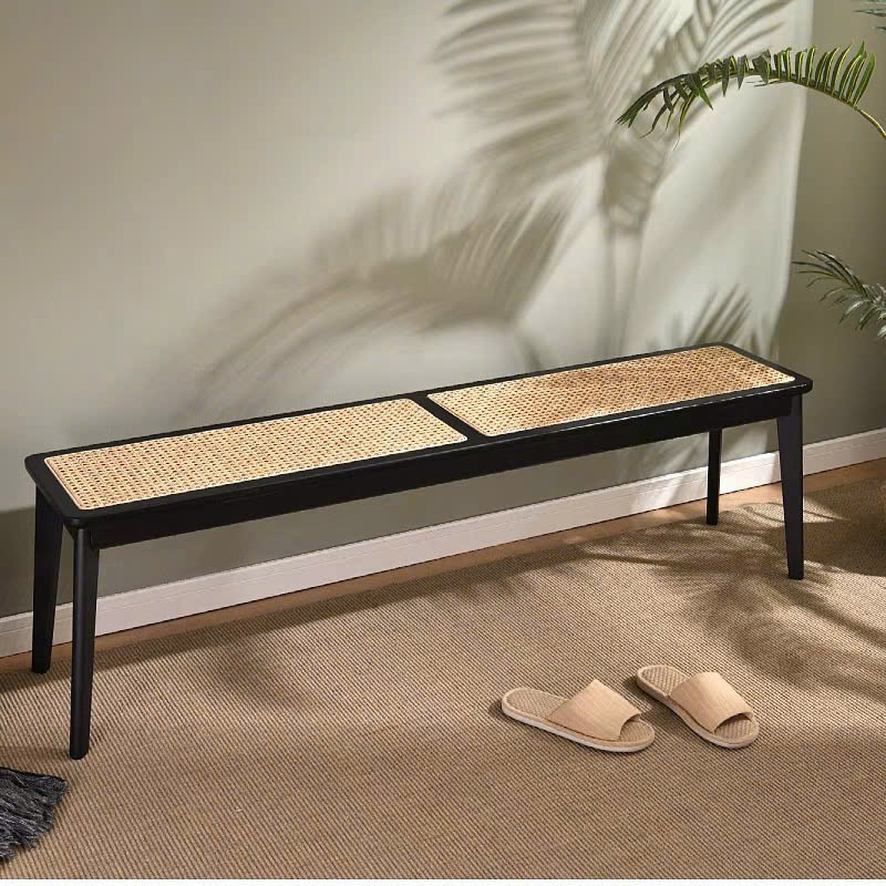 Ghế băng, ghế ăn, ghế cafe VGB03 gỗ phối mây