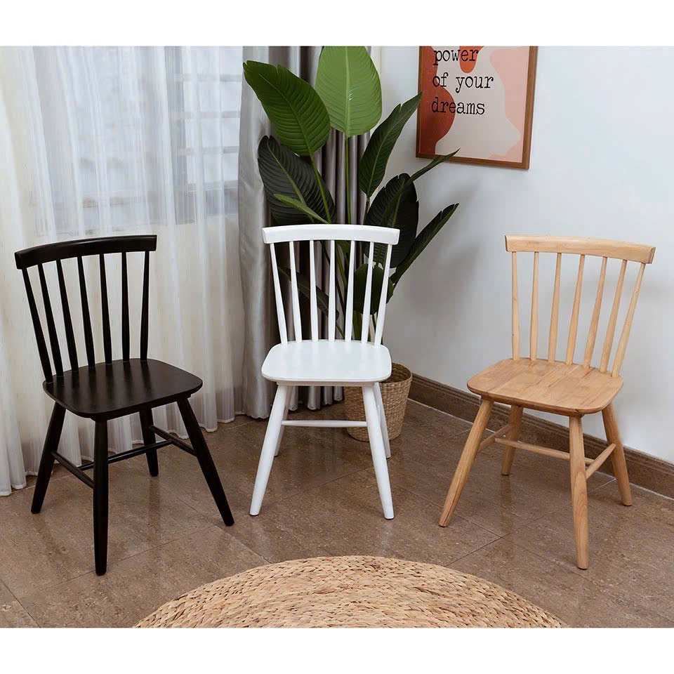 Ghế ăn, ghế cafe Pinnstol 7 nan phong cách hiện đại, Bắc Âu