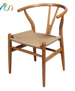 Ghế ăn, ghế cafe Wishbone đan dây phong cách hiện đại, Bắc Âu