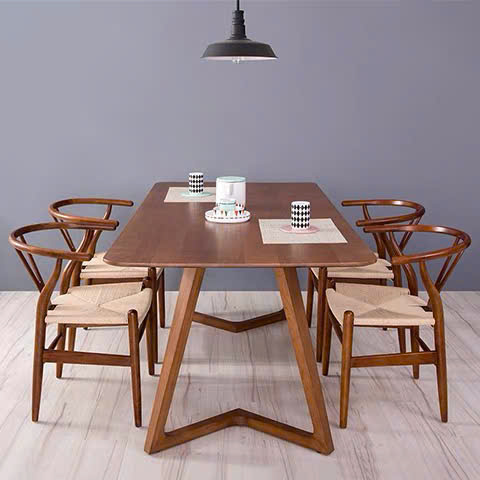 Ghế ăn, ghế cafe Wishbone đan dây phong cách hiện đại, Bắc Âu