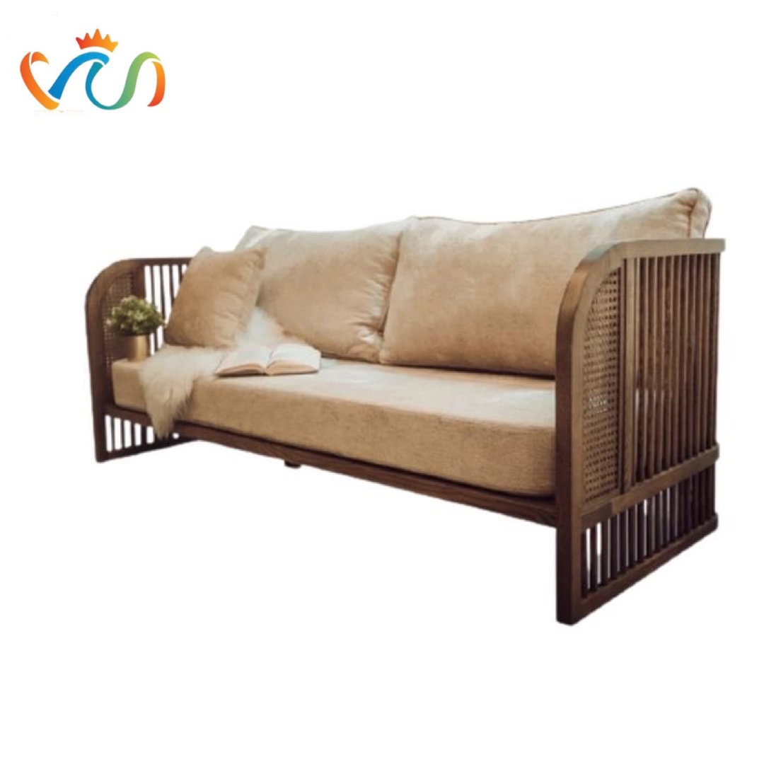 Ghế nan gỗ phối mây VS35 Dedar