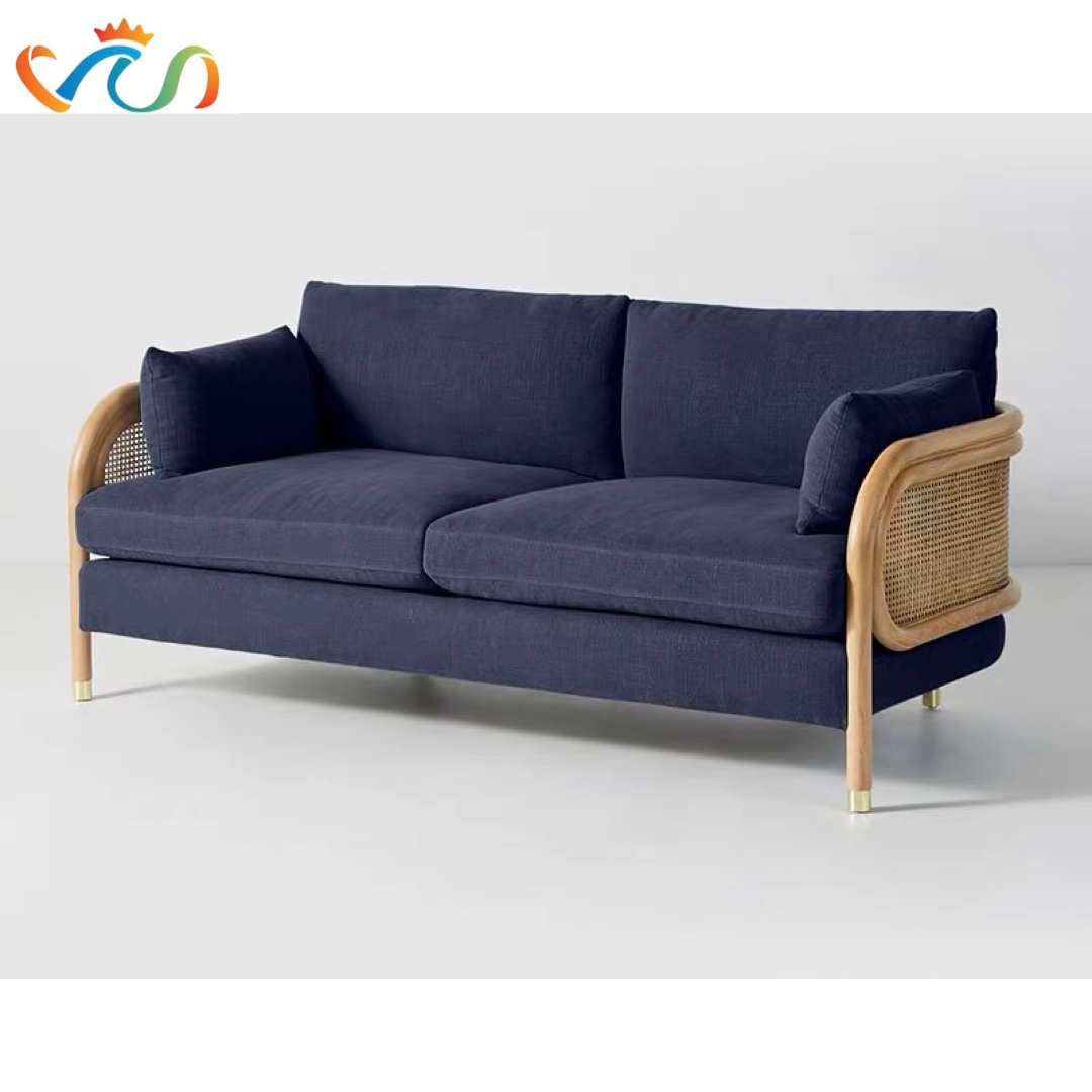 Sofa gỗ phối mây VS37 Heatherfield