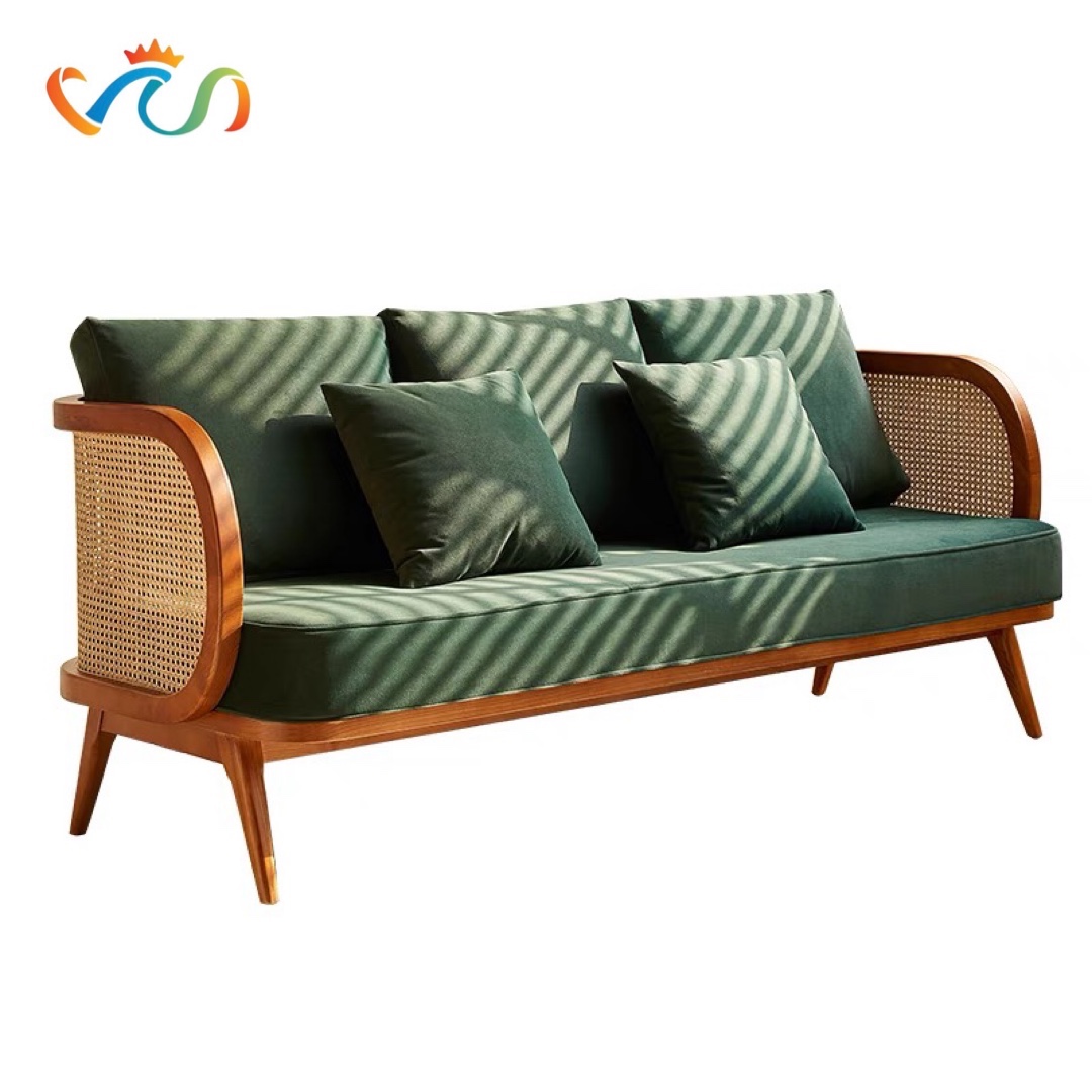 Ghế Sofa gỗ phối mây VS39 Buzzi