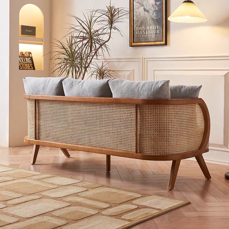 Ghế Sofa gỗ phối mây VS39 Buzzi
