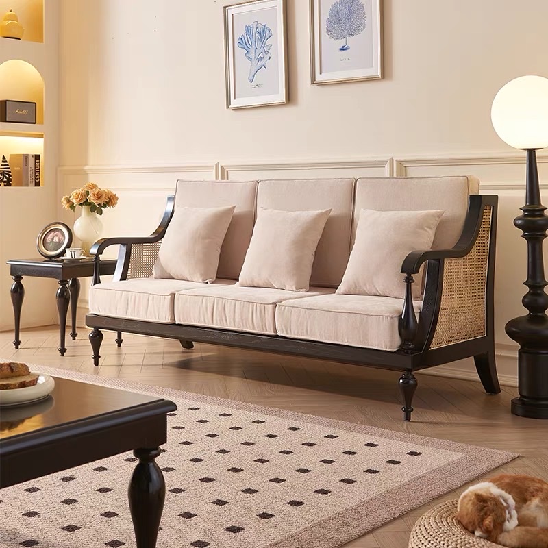 Ghế Sofa gỗ phối mây VS40 Club