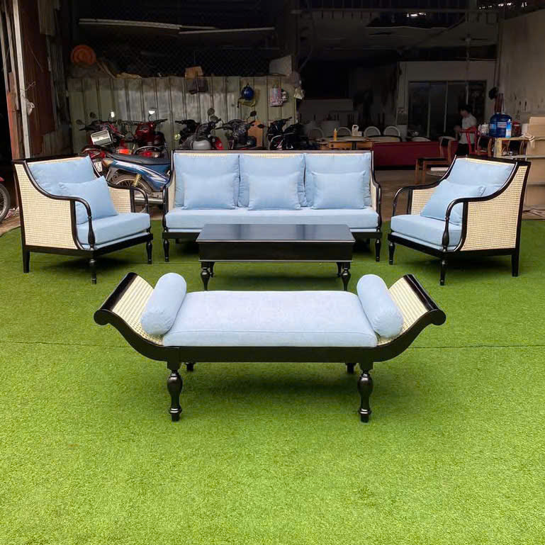 Ghế Sofa gỗ phối mây VS40 Club