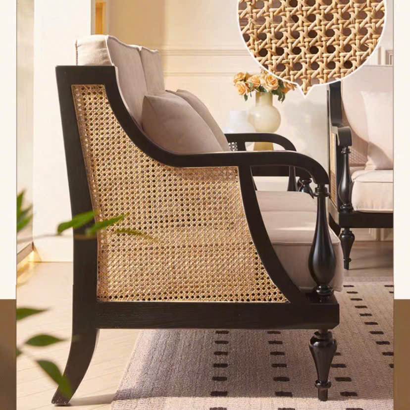 Ghế Sofa gỗ phối mây VS40 Club