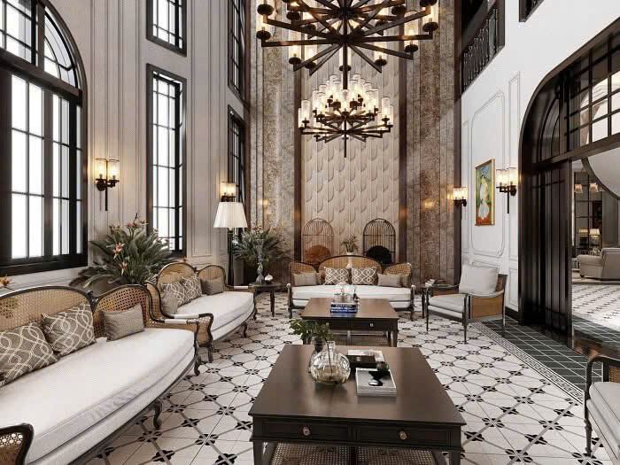 Sofa gỗ phối mây Indochine VS42 Marriott