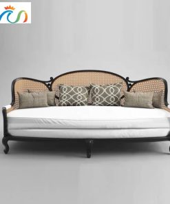 Sofa gỗ phối mây Indochine VS42 Marriott