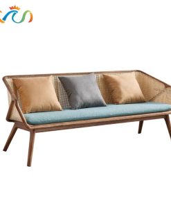 Sofa gỗ phối mây VS43 Junzi