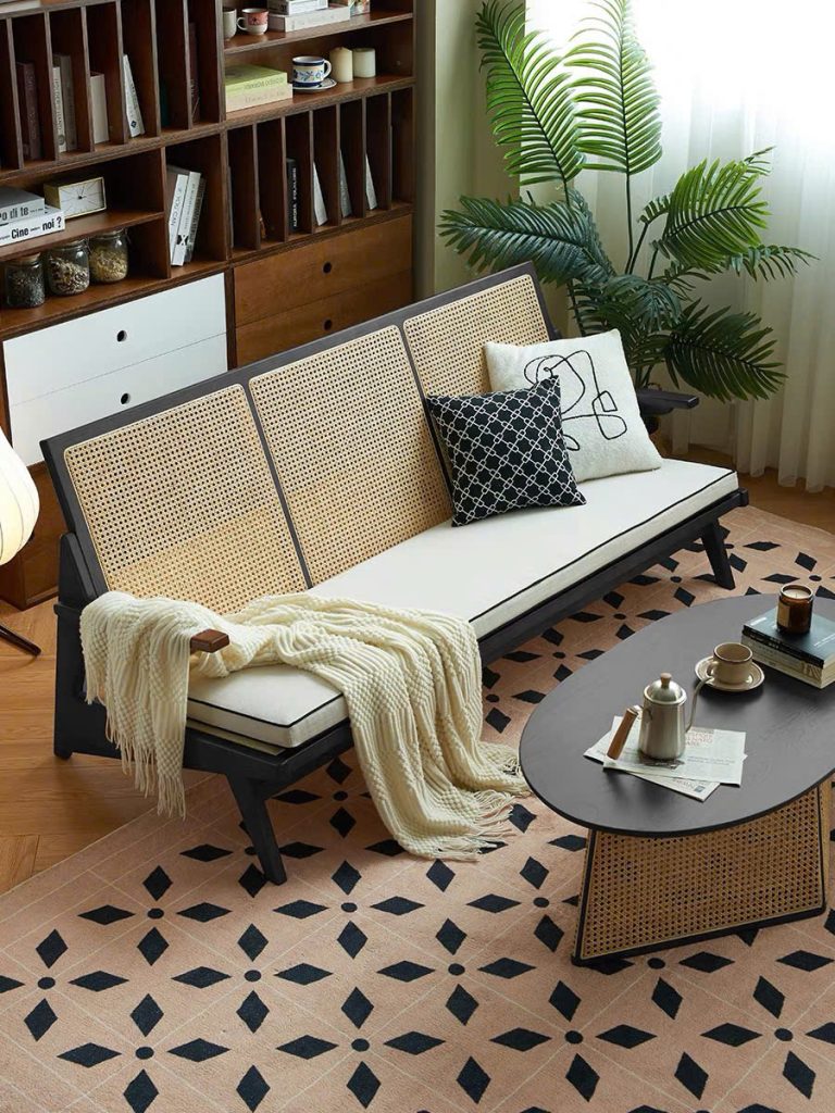Sofa gỗ phối mây VS45 Seater