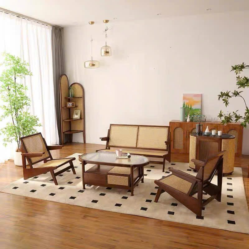 Sofa gỗ phối mây VS45 Seater