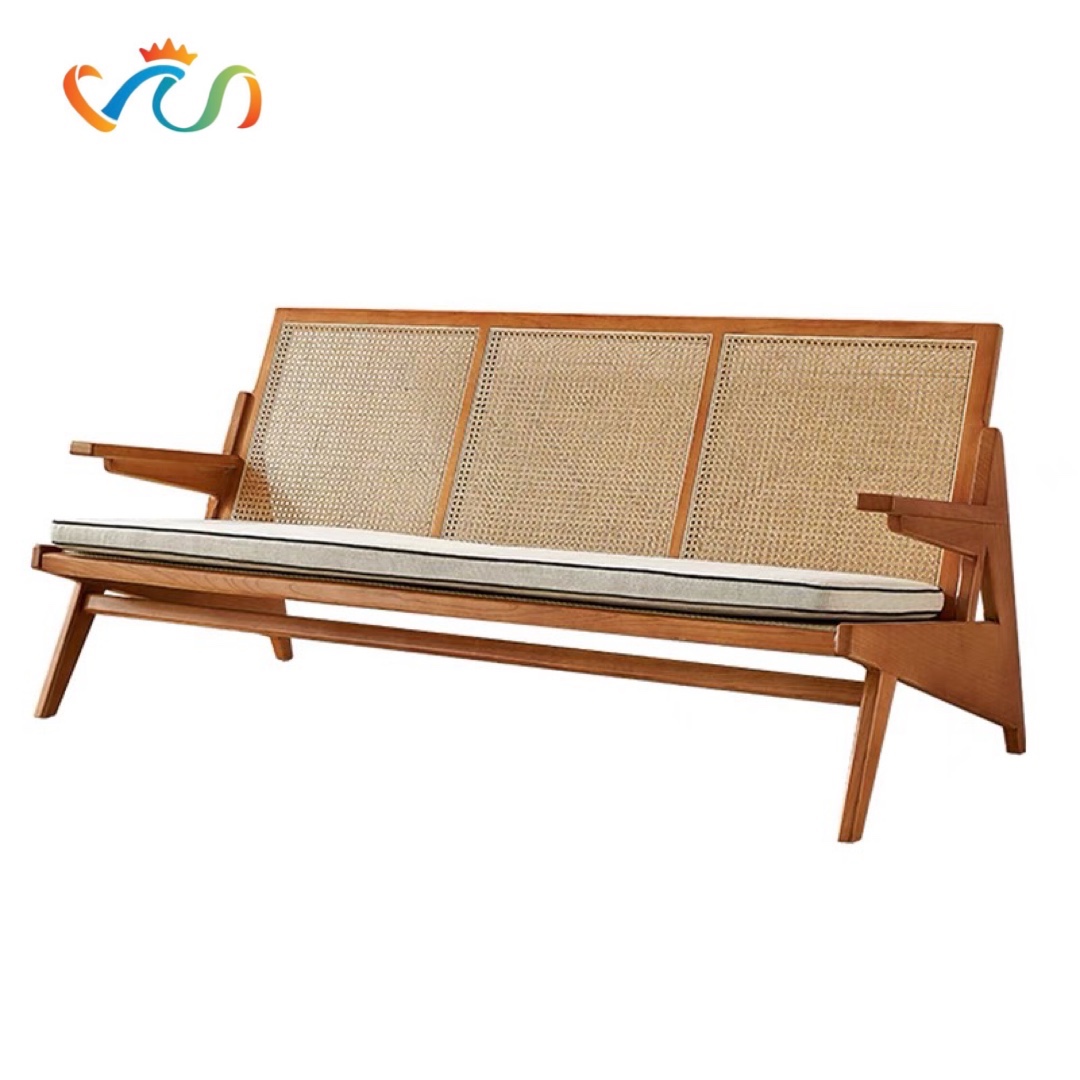 Sofa gỗ phối mây VS45 Seater