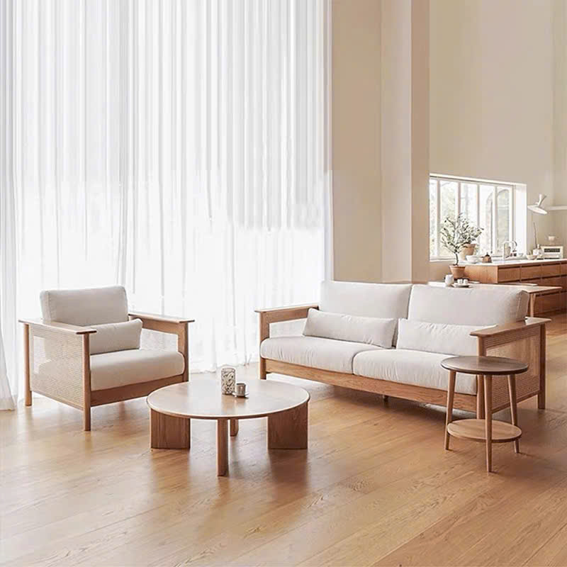 Sofa gỗ phối mây VS47 Sky