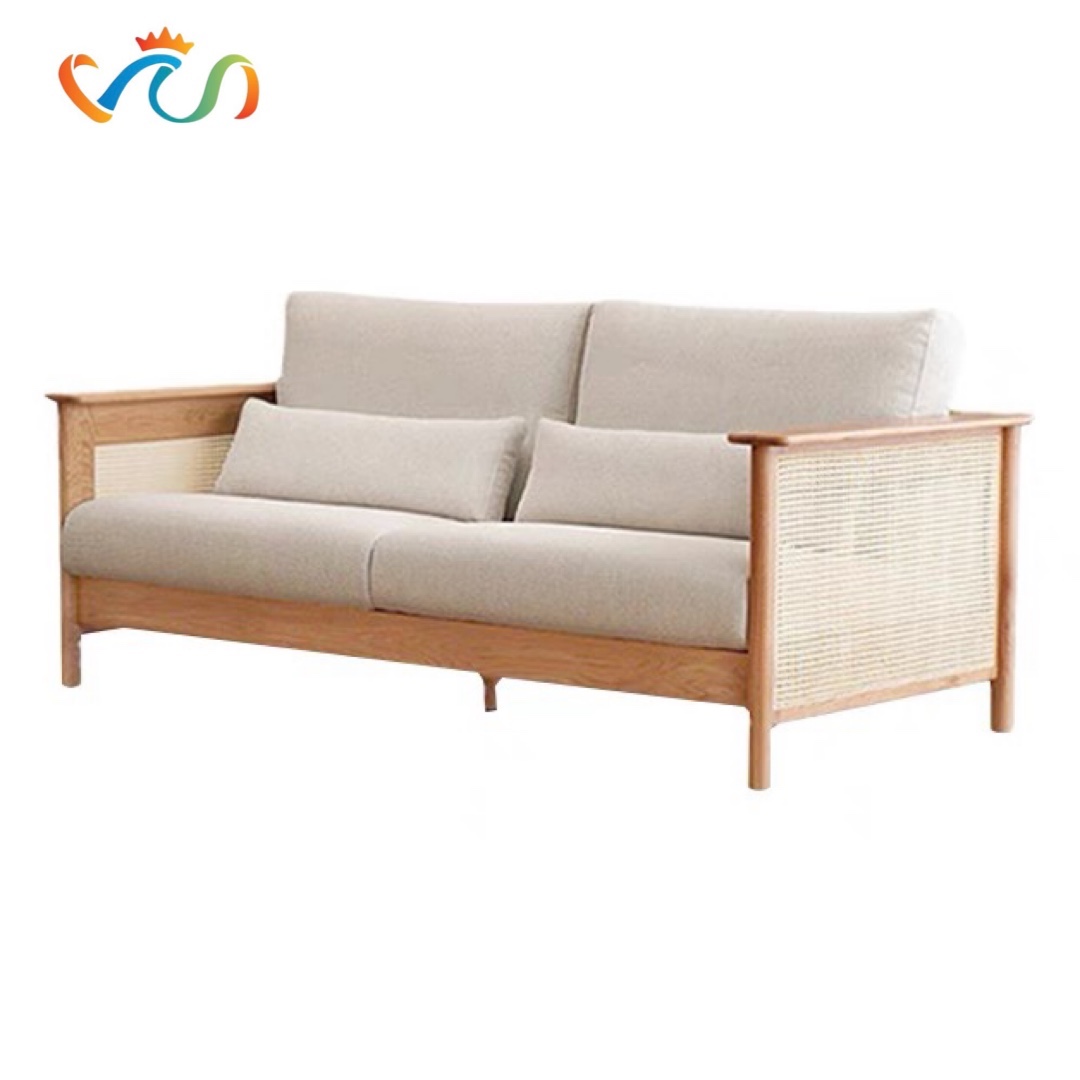 Sofa gỗ phối mây VS47 Sky