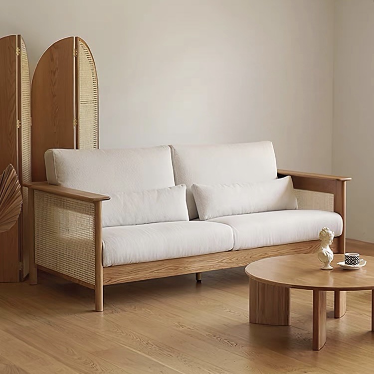 Sofa gỗ phối mây VS47 Sky