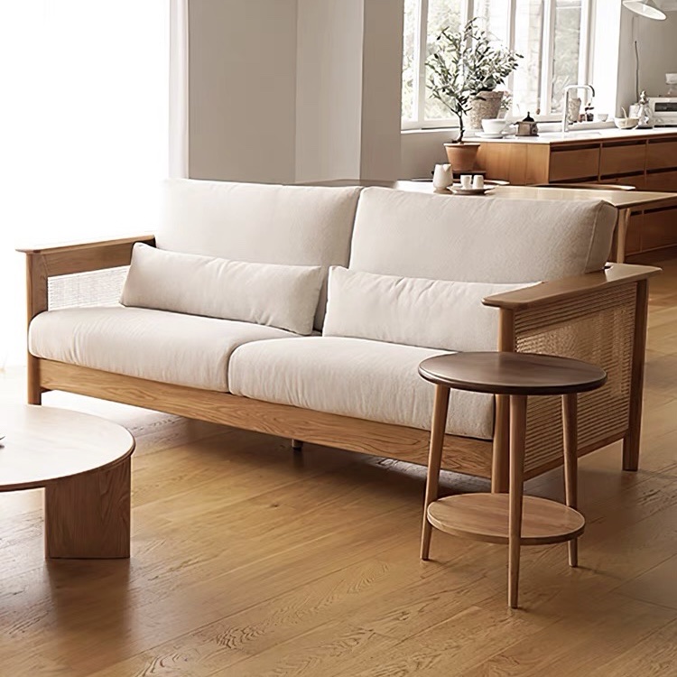 Sofa gỗ phối mây VS47 Sky
