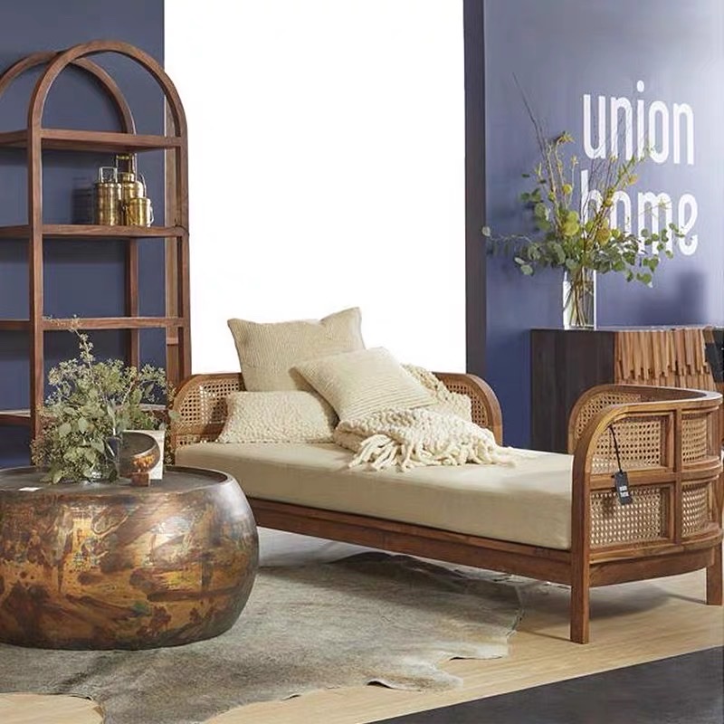 Sofa gỗ phối mây VS48 Isle