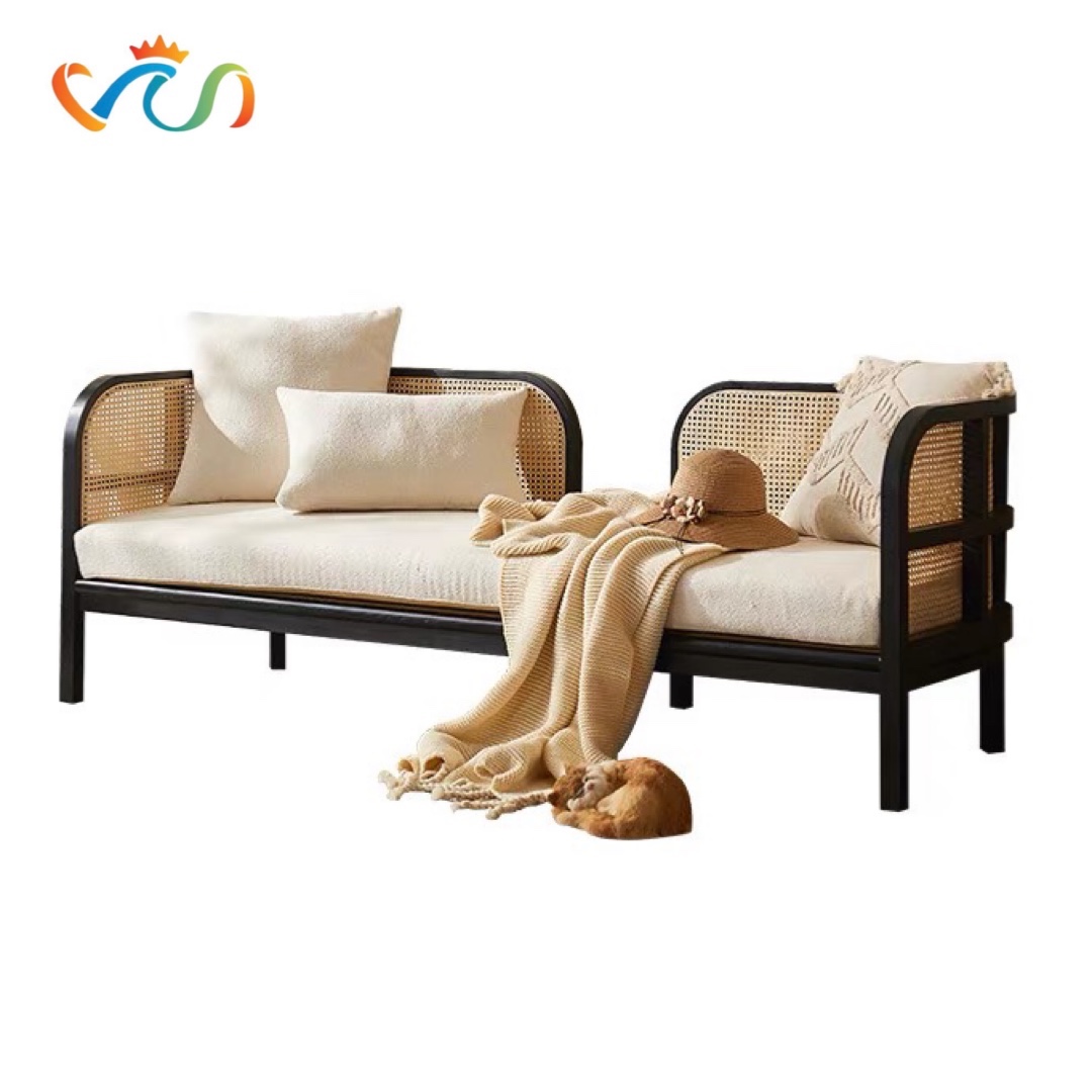 Sofa gỗ phối mây VS48 Isle