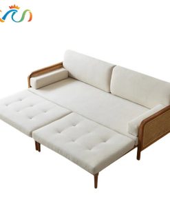 Ghế Sofa Bed, Sofa Giường Gỗ phối Mây VSG01