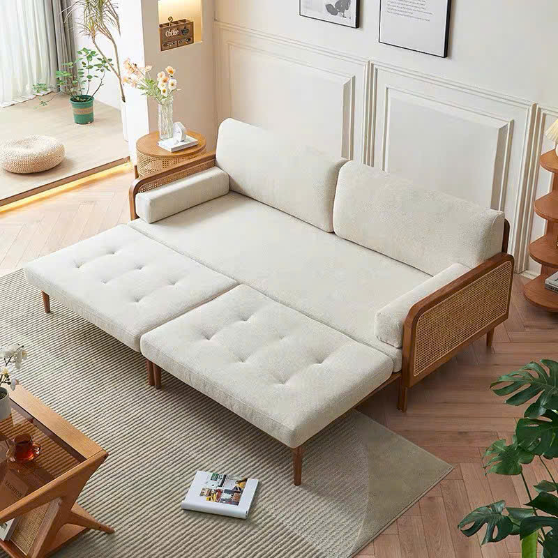Ghế Sofa Bed, Sofa Giường Gỗ phối Mây VSG01