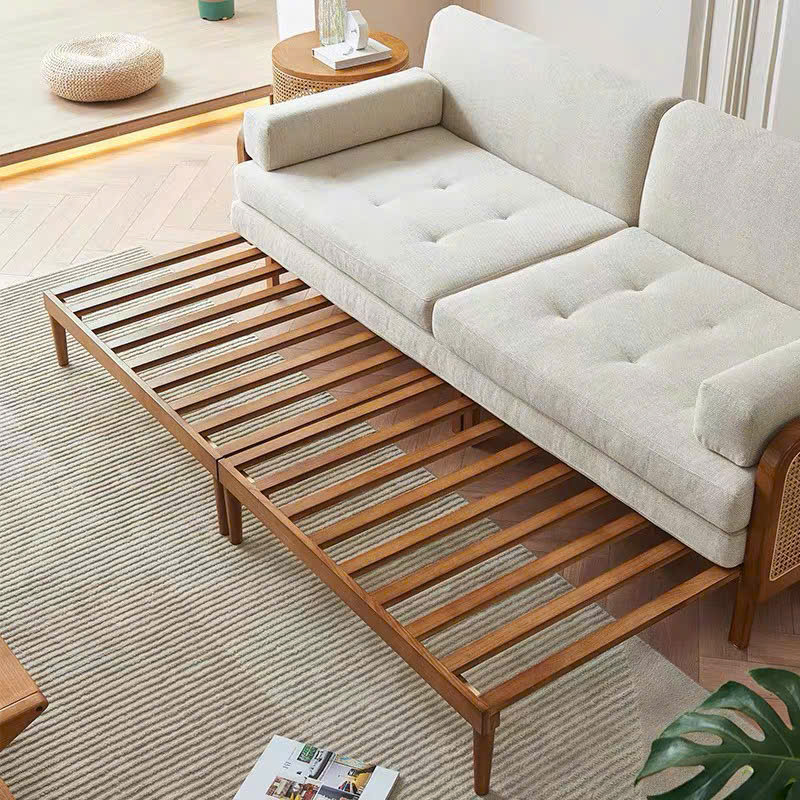 Ghế Sofa Bed, Sofa Giường Gỗ phối Mây VSG01
