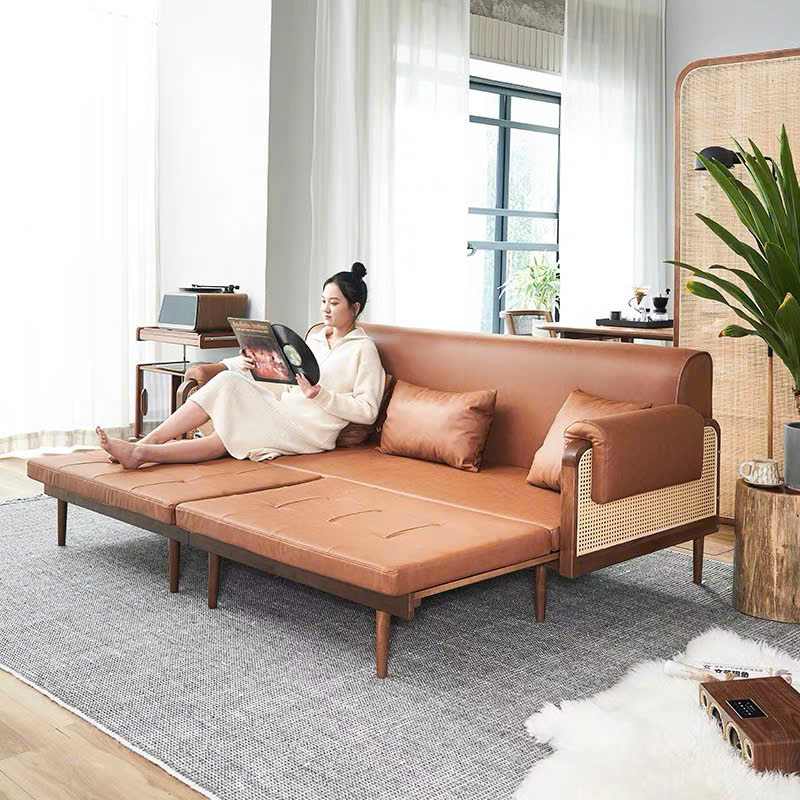 Ghế Sofa Bed, Sofa Giường Gỗ phối Mây VSG05