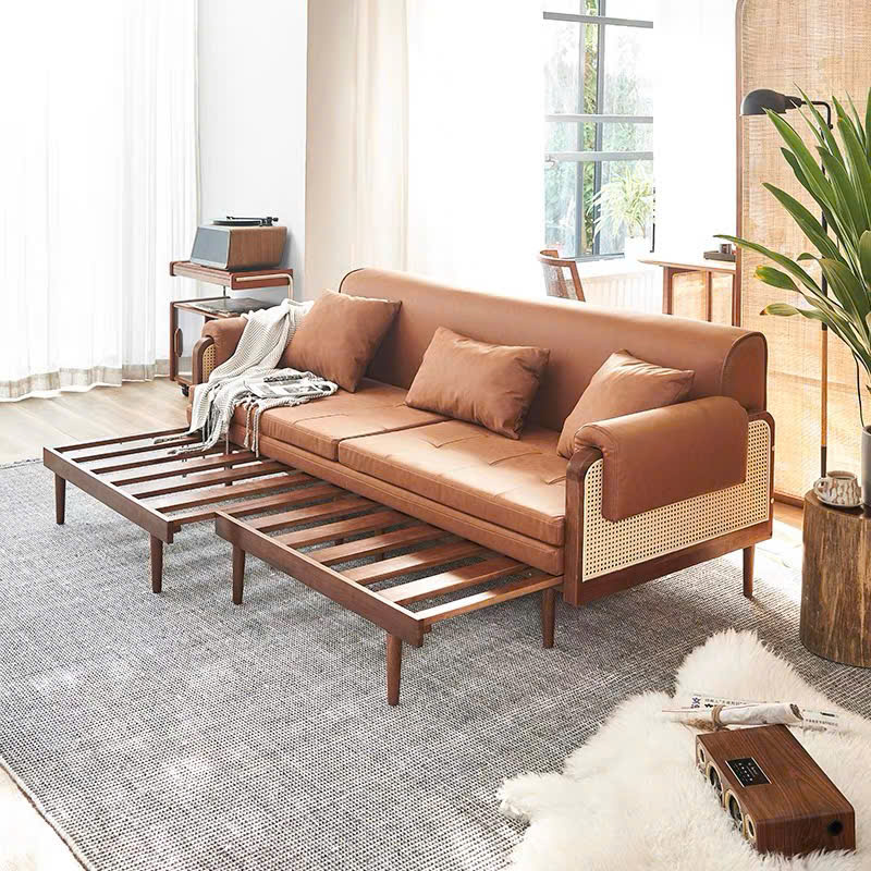 Ghế Sofa Bed, Sofa Giường Gỗ phối Mây VSG05