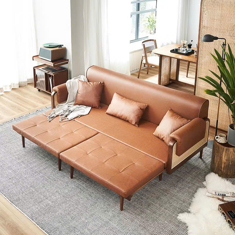 Ghế Sofa Bed, Sofa Giường Gỗ phối Mây VSG05