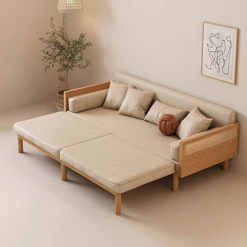 Ghế Sofa Bed, Sofa Giường Gỗ phối Mây VSG02