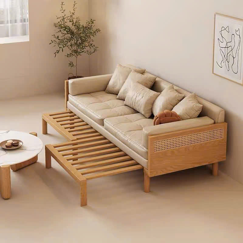 Ghế Sofa Bed, Sofa Giường Gỗ phối Mây VSG02