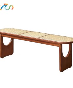 Ghế băng, ghế ăn, ghế cafe VGB02 gỗ phối mây