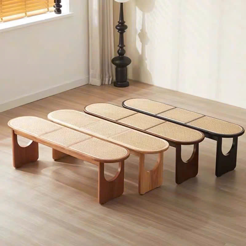 Ghế băng, ghế ăn, ghế cafe VGB02 gỗ phối mây