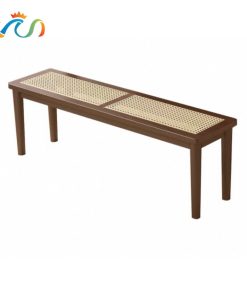 Ghế băng, ghế ăn, ghế cafe VGB03 gỗ phối mây