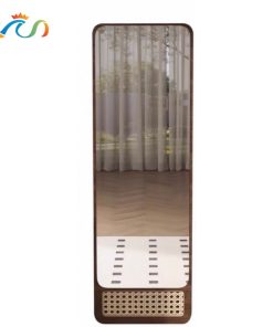Gương toàn thân gỗ phối mây hình Chữ nhật