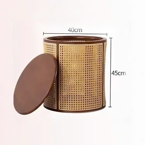 Giỏ, Bàn trà, Đôn gỗ phối mây VGD01