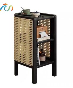 Bàn trà, Tủ tab mini gỗ phối mây VGD05