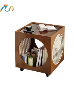 Bàn trà, Tủ tab mini gỗ phối mây VGD06