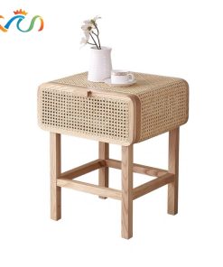 Bàn trà, Tủ tab mini gỗ phối mây VGD08