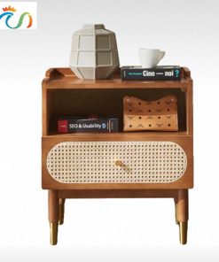 Bàn trà, Tủ tab mini gỗ phối mây VGD10