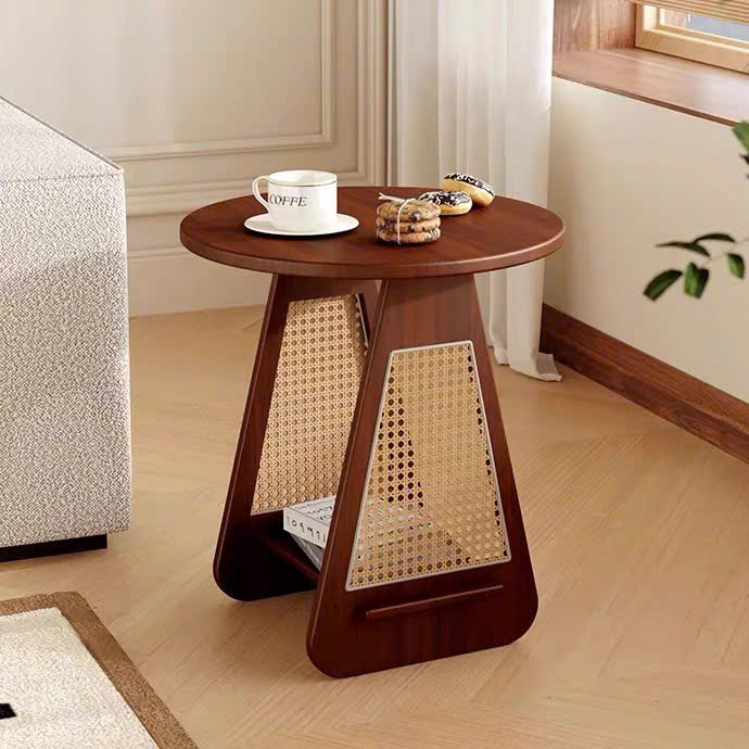 Bàn trà, Tủ tab mini gỗ phối mây VGD11